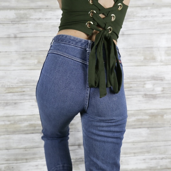 Vintage High Waist Skinny Jeans Sz Unknown - Picture 7 of 7
